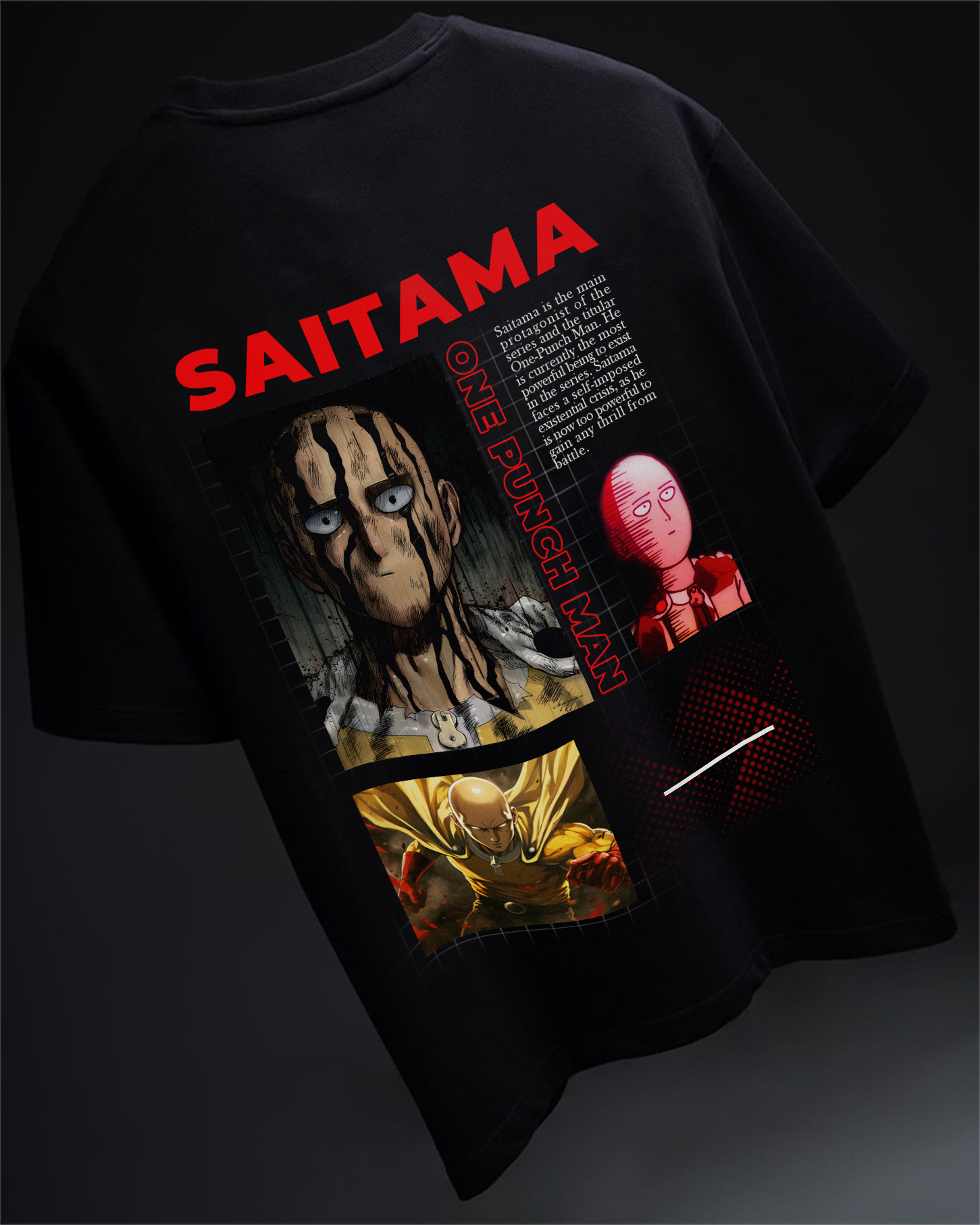 Saitama graphics t-shirt poster by KikTro